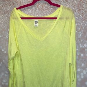 Long sleeve a pink by Victoria’s Secret yellow top